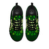 Saint Patrick's Day Green Clover Print Black Sneaker-grizzshop