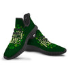 Saint Patrick's Day Green Clover Print Black Walking Shoes-grizzshop