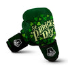 Saint Patrick's Day Green Clover Print Boxing Gloves-grizzshop