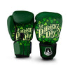 Saint Patrick's Day Green Clover Print Boxing Gloves-grizzshop