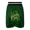Saint Patrick's Day Green Clover Print Boxing Shorts-grizzshop