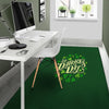 Saint Patrick's Day Green Clover Print Floor Mat-grizzshop