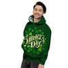 Saint Patrick's Day Green Clover Print Men's Hoodie-grizzshop