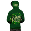 Saint Patrick's Day Green Clover Print Men's Hoodie-grizzshop