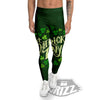 Saint Patrick's Day Green Clover Print Men's Leggings-grizzshop