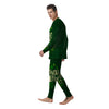 Saint Patrick's Day Green Clover Print Men's Pajamas-grizzshop