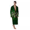 Saint Patrick's Day Green Clover Print Men's Robe-grizzshop