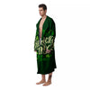 Saint Patrick's Day Green Clover Print Men's Robe-grizzshop