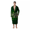 Saint Patrick's Day Green Clover Print Men's Robe-grizzshop