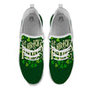 Saint Patrick's Day Green Clover Print White Athletic Shoes-grizzshop