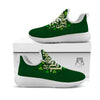 Saint Patrick's Day Green Clover Print White Athletic Shoes-grizzshop