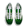 Saint Patrick's Day Green Clover Print White Gym Shoes-grizzshop