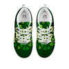 Saint Patrick's Day Green Clover Print White Sneaker-grizzshop