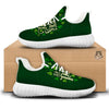 Saint Patrick's Day Green Clover Print White Walking Shoes-grizzshop