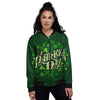 Saint Patrick's Day Green Clover Print Women's Bomber Jacket-grizzshop