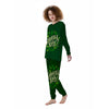 Saint Patrick's Day Green Clover Print Women's Pajamas-grizzshop