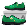 Saint Patrick's Day Green Irish Print Black Sneaker-grizzshop