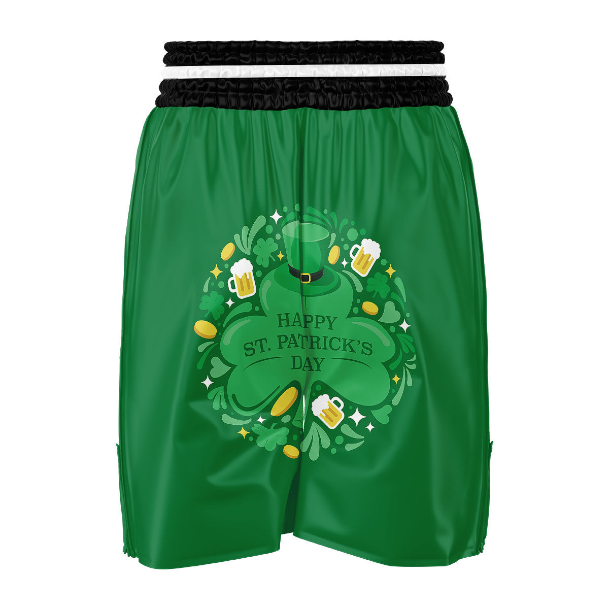 Saint Patrick's Day Green Irish Print Boxing Shorts-grizzshop