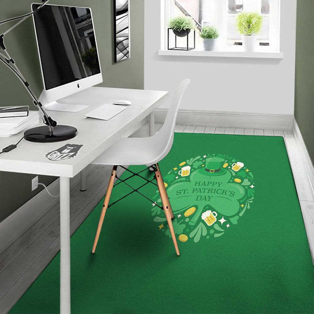 Saint Patrick's Day Green Irish Print Floor Mat-grizzshop