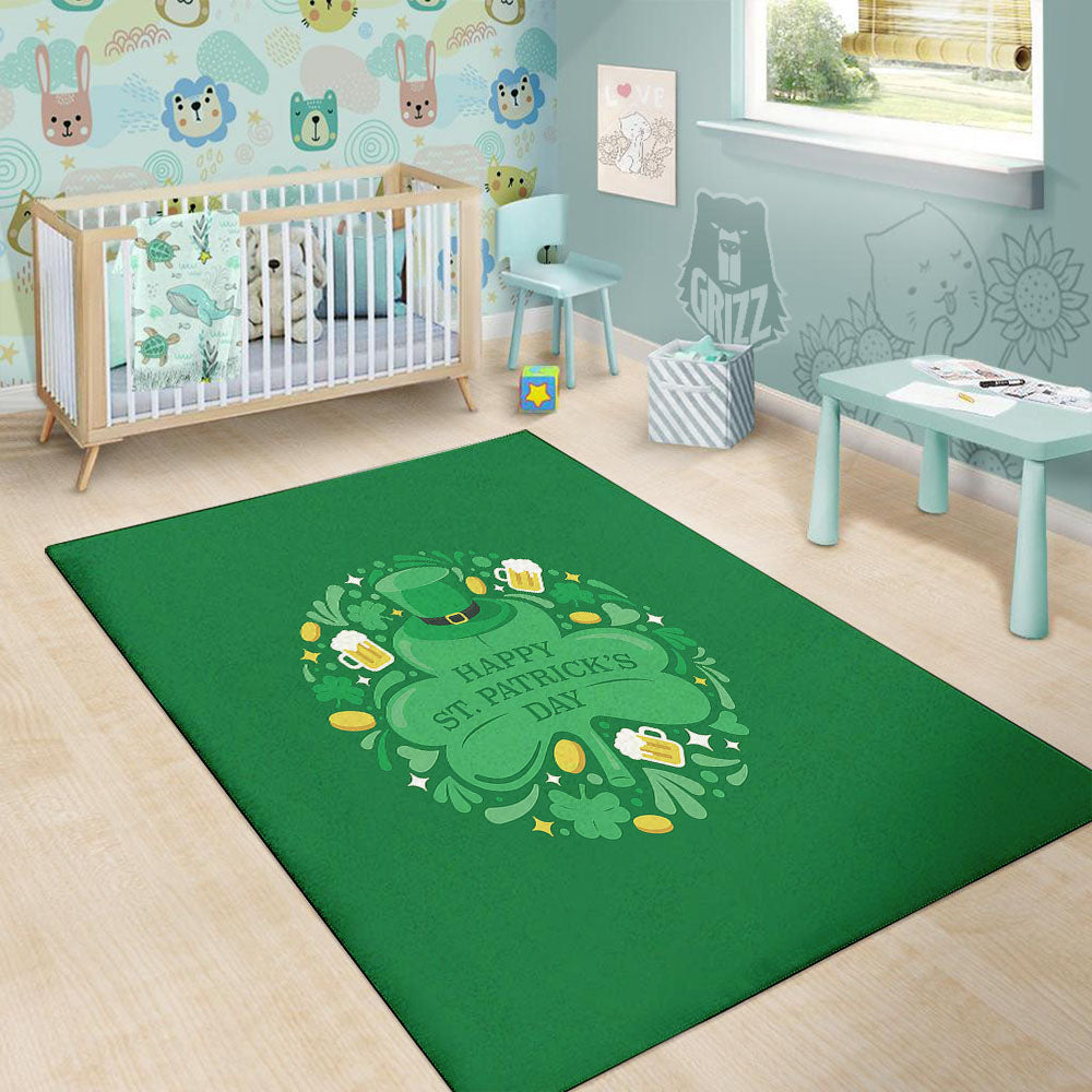 Saint Patrick's Day Green Irish Print Floor Mat-grizzshop