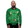 Saint Patrick's Day Green Irish Print Men's Bomber Jacket-grizzshop