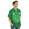 Saint Patrick's Day Green Irish Print Men's Hawaiian Shirt-grizzshop