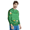 Saint Patrick's Day Green Irish Print Men's Sweatshirt-grizzshop