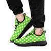 Saint Patrick's Day Green Plaid Print Black Athletic Shoes-grizzshop