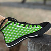 Saint Patrick's Day Green Plaid Print Black High Top Shoes-grizzshop