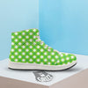 Saint Patrick's Day Green Plaid Print High Top Sneakers-grizzshop