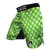 Saint Patrick's Day Green Plaid Print MMA Shorts-grizzshop