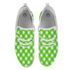 Saint Patrick's Day Green Plaid Print White Athletic Shoes-grizzshop