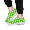 Saint Patrick's Day Green Plaid Print White Sneaker-grizzshop