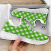 Saint Patrick's Day Green Plaid Print White Walking Shoes-grizzshop