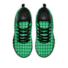 Saint Patrick's Day Green Tartan Print Black Sneaker-grizzshop