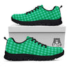 Saint Patrick's Day Green Tartan Print Black Sneaker-grizzshop