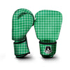 Saint Patrick's Day Green Tartan Print Boxing Gloves-grizzshop