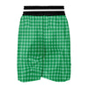 Saint Patrick's Day Green Tartan Print Boxing Shorts-grizzshop