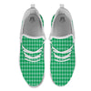 Saint Patrick's Day Green Tartan Print White Athletic Shoes-grizzshop