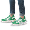 Saint Patrick's Day Green Tartan Print White Gym Shoes-grizzshop