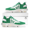 Saint Patrick's Day Green Tartan Print White Gym Shoes-grizzshop