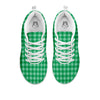 Saint Patrick's Day Green Tartan Print White Sneaker-grizzshop