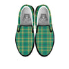 Saint Patrick's Day Irish Check Print Black Slip On Shoes-grizzshop