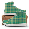 Saint Patrick's Day Irish Check Print High Top Sneakers-grizzshop