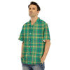 Saint Patrick's Day Irish Check Print Men's Hawaiian Shirt-grizzshop