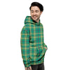 Saint Patrick's Day Irish Check Print Men's Hoodie-grizzshop