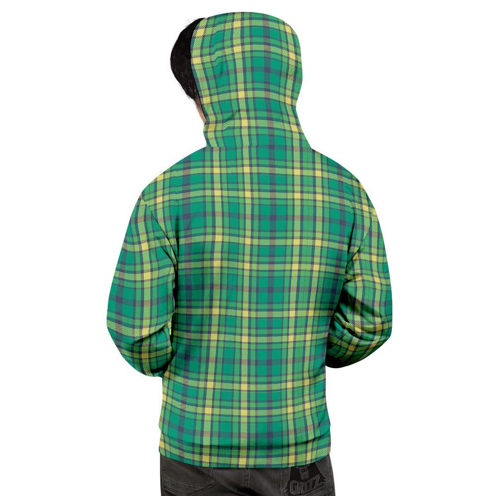 Saint Patrick's Day Irish Check Print Men's Hoodie-grizzshop