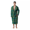 Saint Patrick's Day Irish Check Print Men's Robe-grizzshop