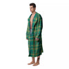 Saint Patrick's Day Irish Check Print Men's Robe-grizzshop