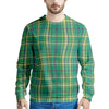 Saint Patrick's Day Irish Check Print Men's Sweatshirt-grizzshop